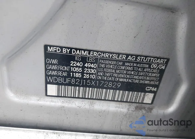 WDBUF82J15X172829: 44428247