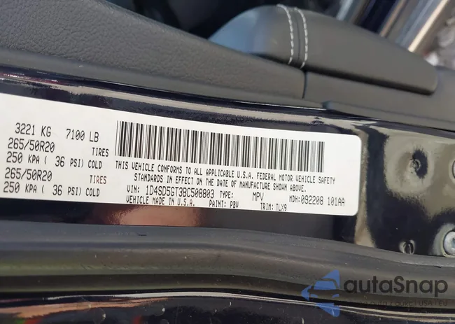 1D4SD5GT3BC508803: 44428323