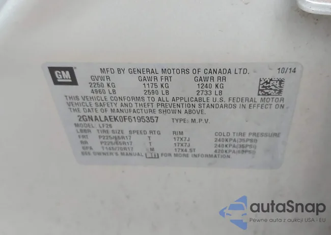 2GNALAEK0F6195357: 44427432