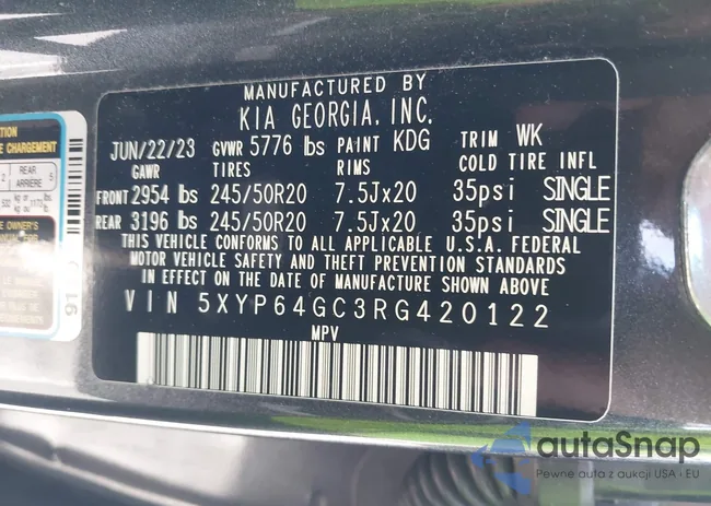 5XYP64GC3RG420122: 44427449