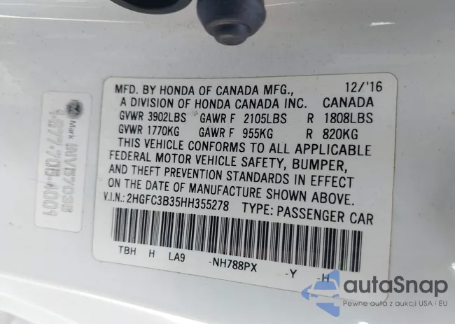 2HGFC3B35HH355278: 44427459