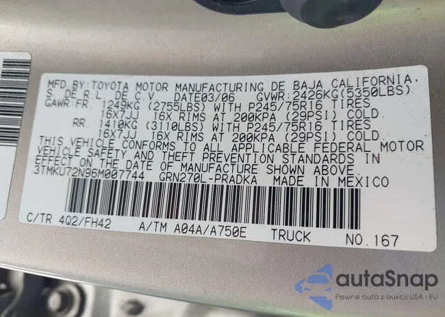 3TMKU72N96M007744: 44427792