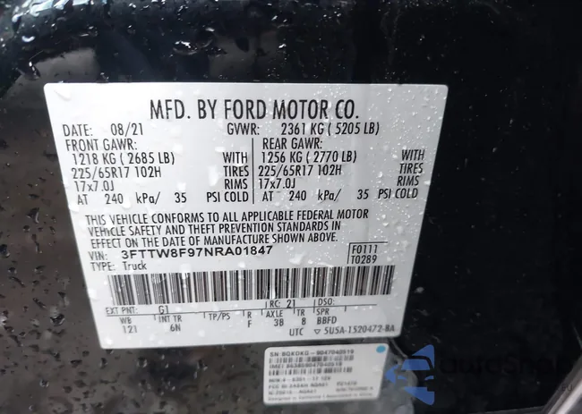 3FTTW8F97NRA01847: 44429284