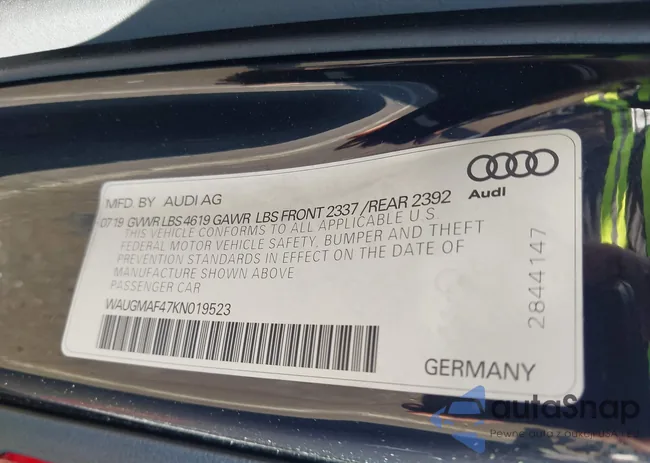 WAUGMAF47KN019523: 44428364