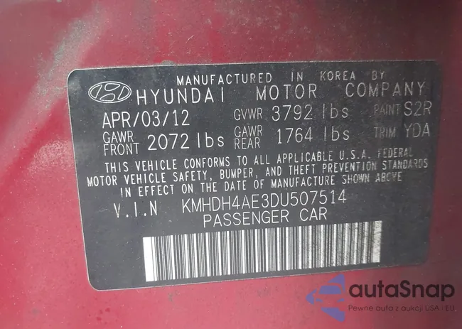 KMHDH4AE3DU507514: 44428613