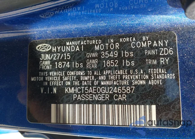 KMHCT5AE0GU246587: 44428691