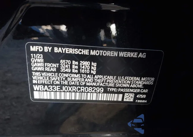 WBA33EJ0XRCR08299: 44428728