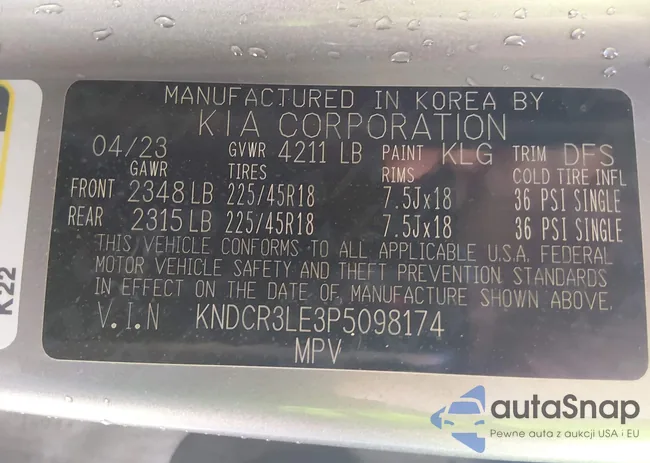 KNDCR3LE3P5098174: 44428736