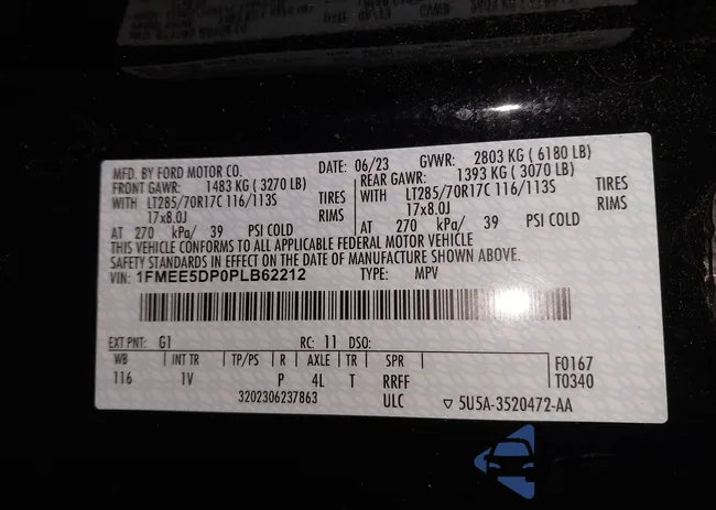 1FMEE5DP0PLB62212: 44429767