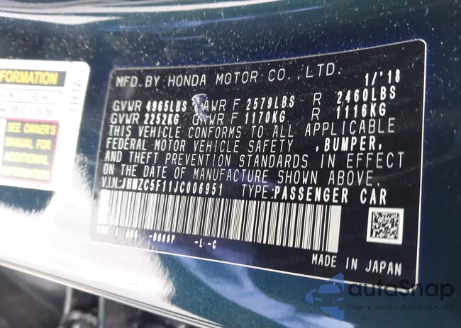 JHMZC5F11JC006951: 44429805