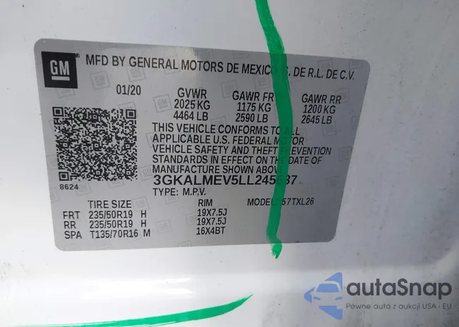 3GKALMEV5LL245637: 44429963