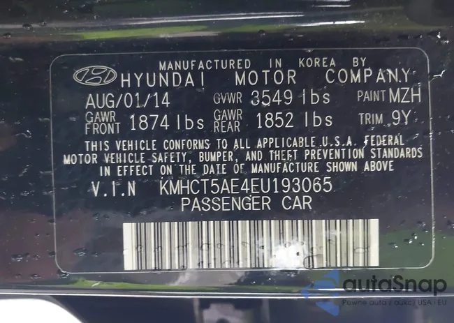 KMHCT5AE4EU193065: 44429993