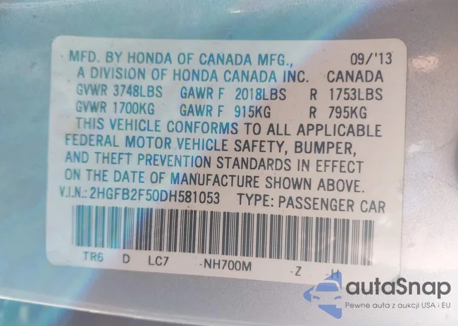 2HGFB2F50DH581053: 44430035