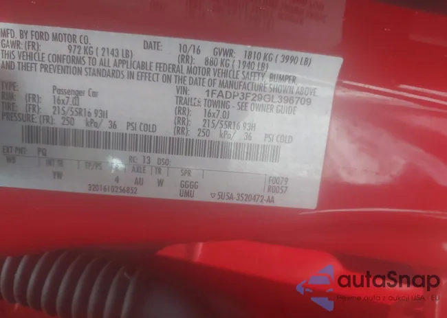 1FADP3F29GL396709: 44430157