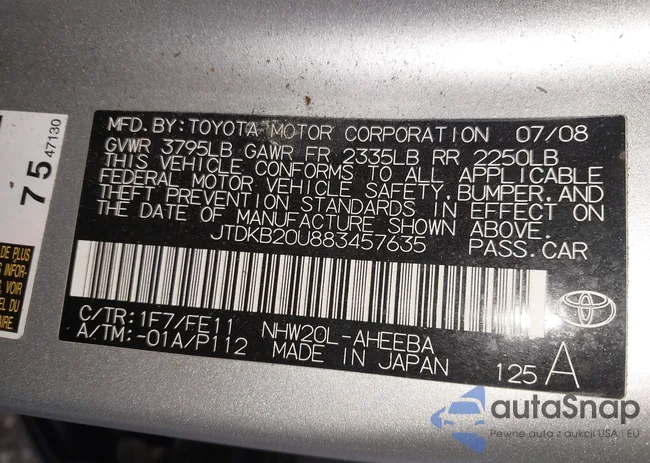 JTDKB20U883457635: 44429642