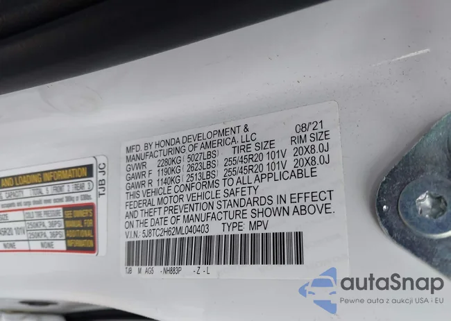 5J8TC2H62ML040403: 44431235