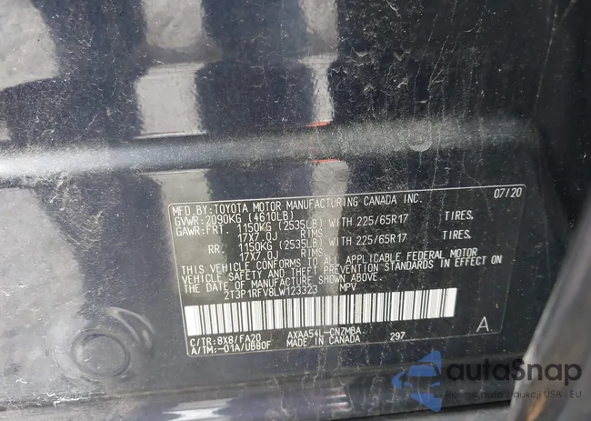 2T3P1RFV8LW123323: 44431253