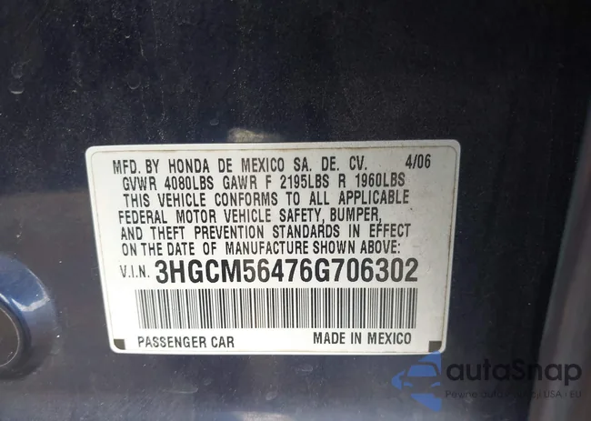 3HGCM56476G706302: 44430510