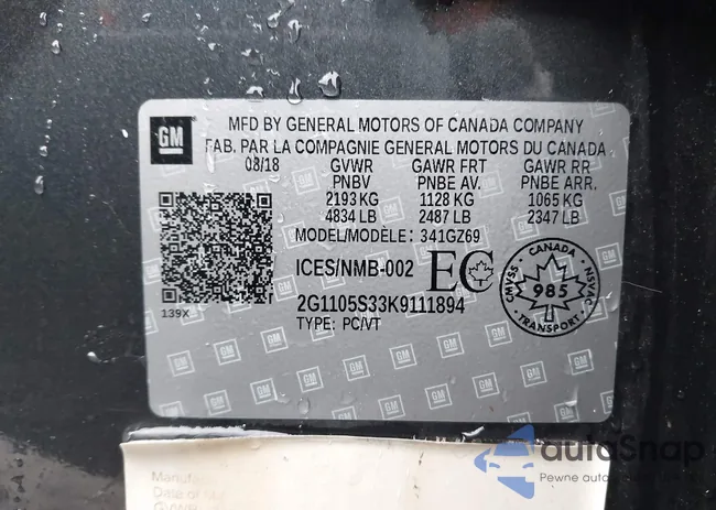 2G1105S33K9111894: 44430677