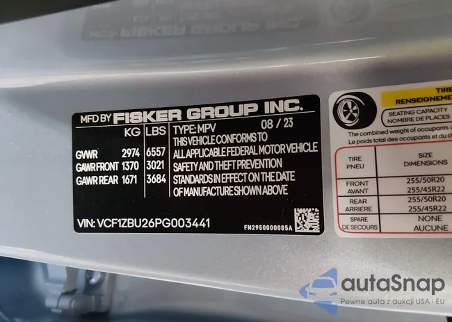 VCF1ZBU26PG003441: 44431767