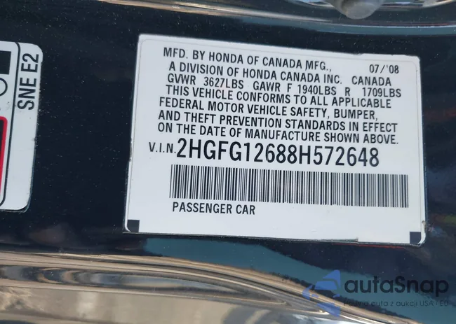 2HGFG12688H572648: 44431825