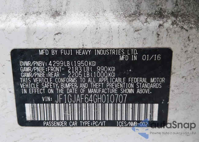 JF1GJAF64GH010707: 44431878