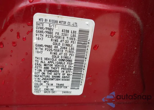 JN8AS5MT3BW180496: 44431884