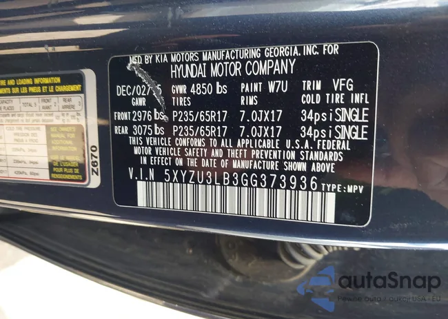 5XYZU3LB3GG373936: 44431949