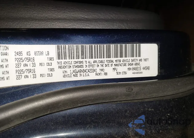 1J4GW48N94C423341: 44432007