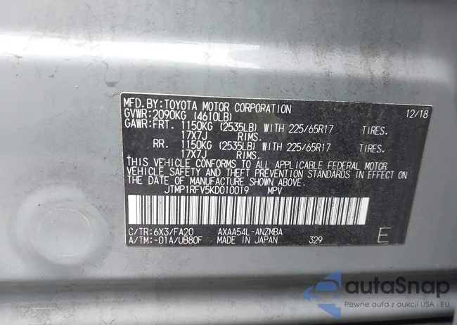 JTMP1RFV5KD010019: 44432016