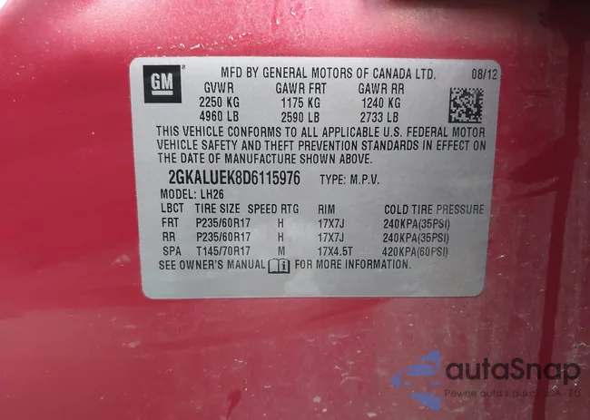 2GKALUEK8D6115976: 44432031