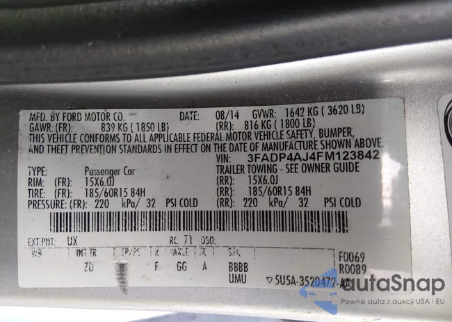 3FADP4AJ4FM123842: 44432040