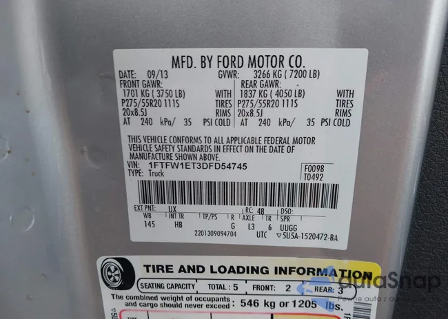 1FTFW1ET3DFD54745: 44432108