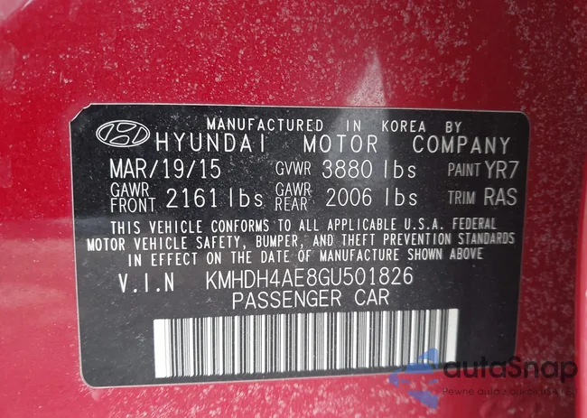 KMHDH4AE8GU501826: 44432127