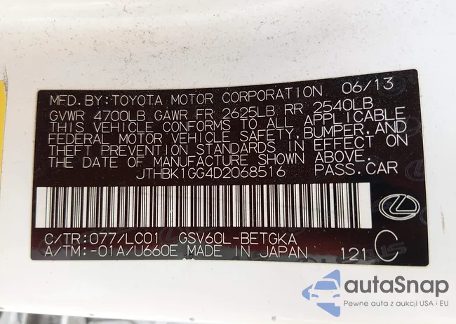 JTHBK1GG4D2068516: 44432128