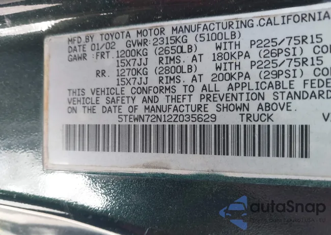 5TEWN72N12Z035629: 44432220