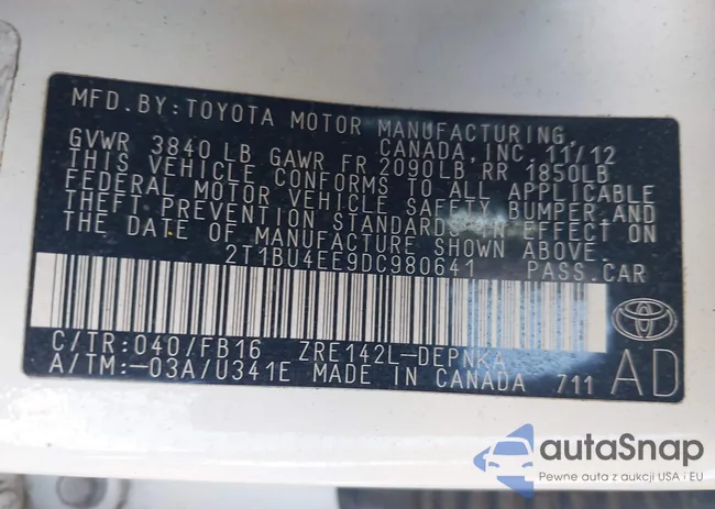 2T1BU4EE9DC980641: 44432224