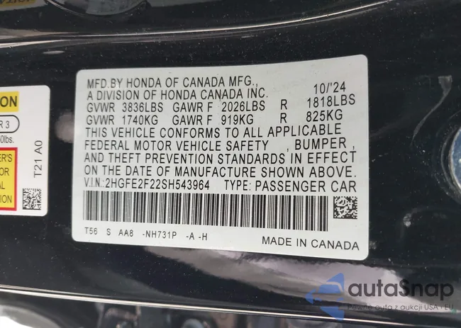 2HGFE2F22SH543964: 44431382