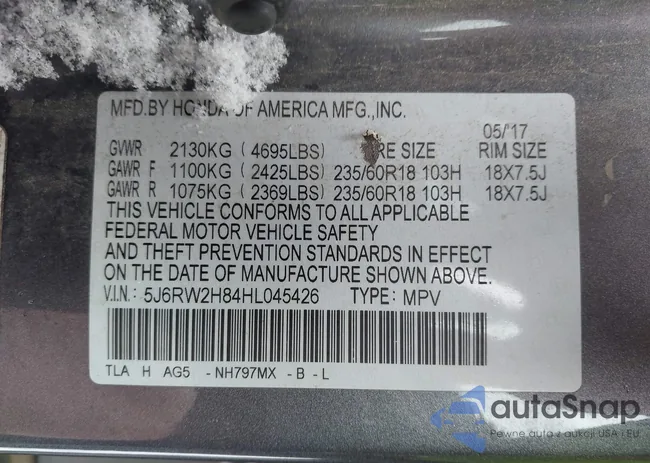 5J6RW2H84HL045426: 44431464