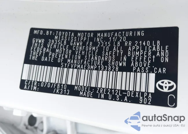 5YFVPMAE9MP193828: 44431530