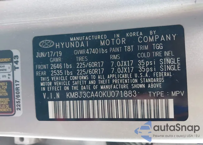 KM8J3CA40KU071883: 44431544