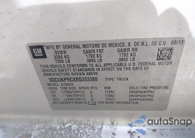 3GCUKPECXEG203388: 44431648