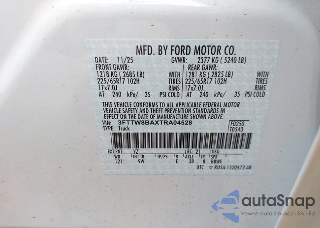 3FTTW8BAXTRA04528: 44432808