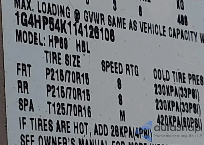 1G4HP54K114126106: 44433014