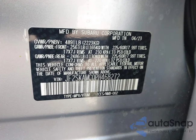 JF2SKAMC0PH468272: 44433082