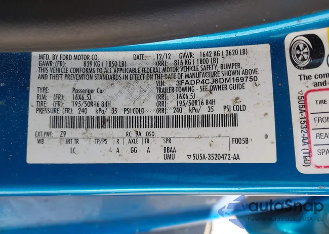 3FADP4CJ6DM169750: 44433346