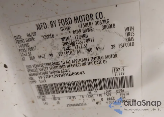 1FTRF12W99KB80643: 44432399