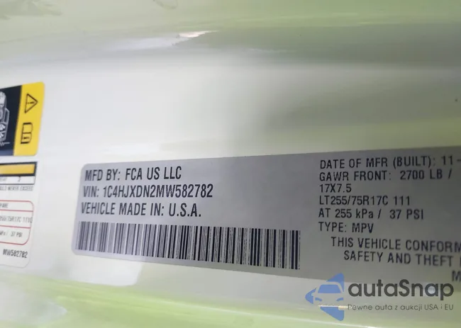 1C4HJXDN2MW582782: 44432446