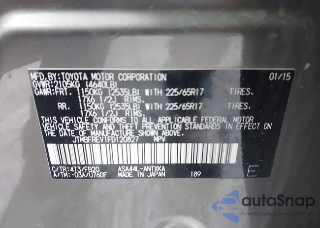 JTMBFREV1FD120827: 44432506