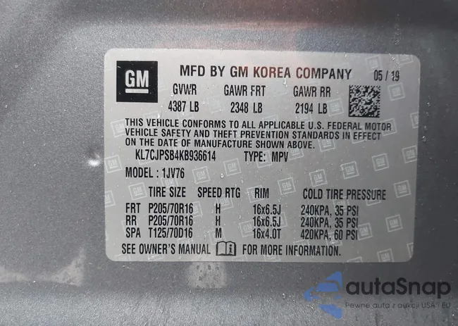 KL7CJPSB4KB936614: 44432509